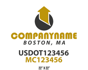 company name truck decal logistics and transportation contemporary usdot mc 