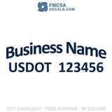 arched business name with usdot decal