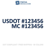 usdot and mc number decal