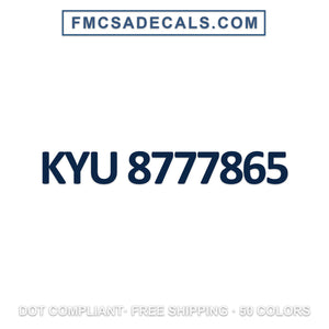 kyu number decal