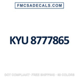 kyu number decal