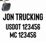 company name truck decal with usdot mc