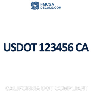 california usdot decal