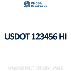 hawaii usdot decal