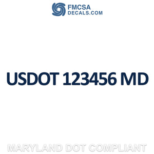 maryland usdot decal