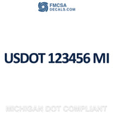 Michigan usdot decal