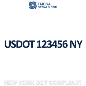  New York usdot decal