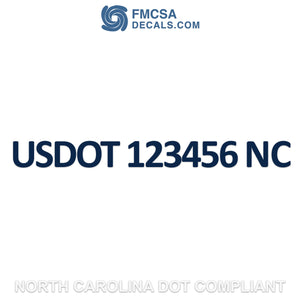 North Carolina usdot decal