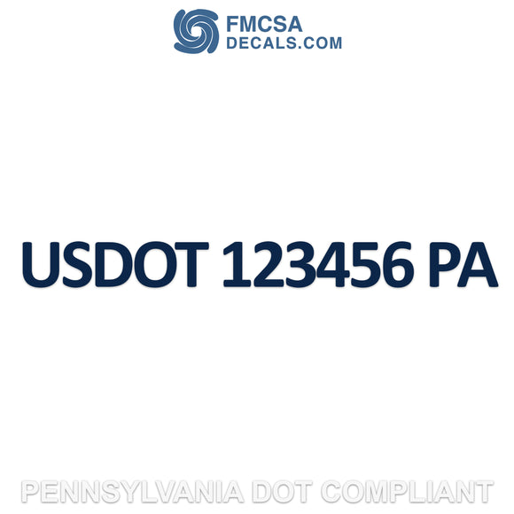 Pennsylvania usdot decals