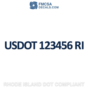 Rhode Island usdot decals