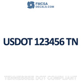 Tennessee usdot decal