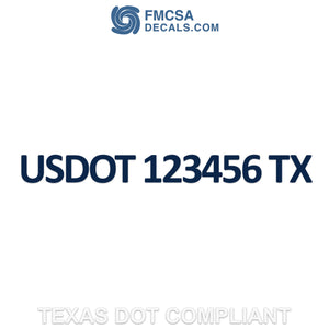 Texas usdot decal