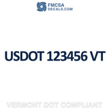 Vermont usdot decal