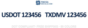 usdot & txdmv decal sticker